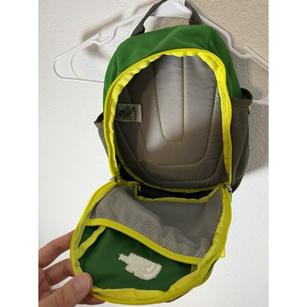North Face Sprout Mini Backpack Green School Hike Travel Straps Pouch Zip - Picture 8 of 10